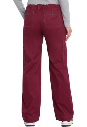 Dickies 857455 WINZ Low Rise Drawstring Cargo Pant in Wine  XS  *CLEARANCE* - Image 2