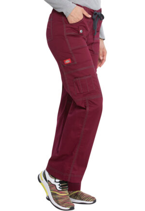 Dickies 857455 WINZ Low Rise Drawstring Cargo Pant in Wine  XS  *CLEARANCE*