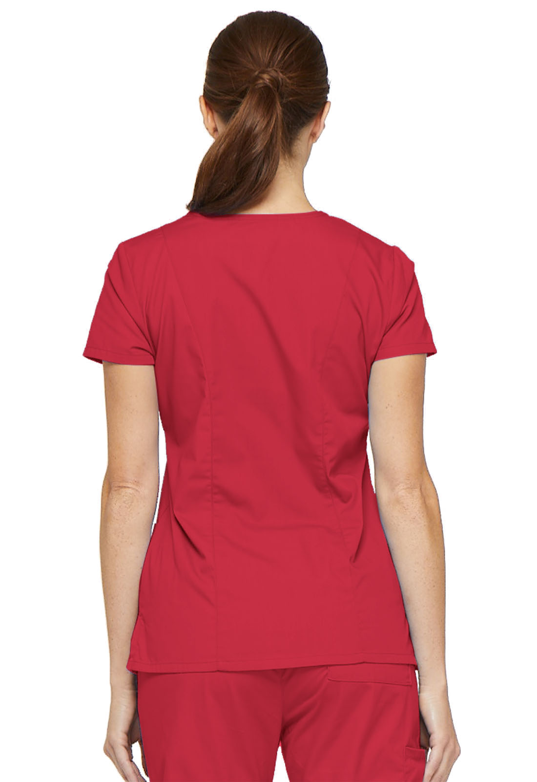 Dickies 85906 V-Neck Top in Red. EXTRA LARGE *CLEARANCE*