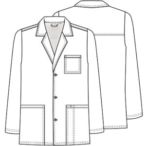 Cherokee WW400AB Men's 32" Consultation Coat in White. EXTRA SMALL *CLEARANCE* - Image 3