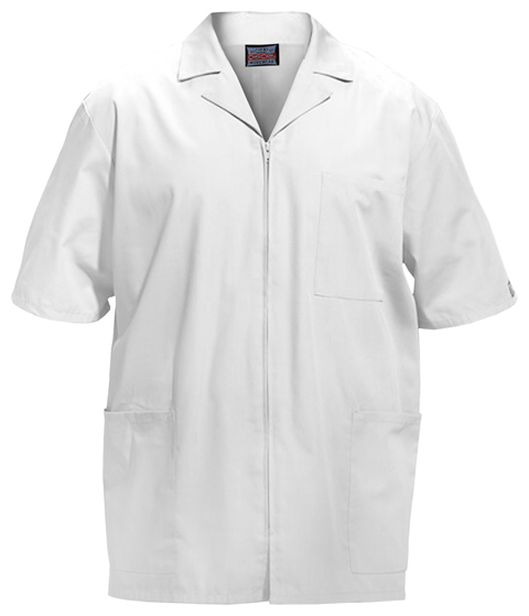 Cherokee 4300 Men’s Zip Front Jacket in White. 3XL *CLEARANCE*